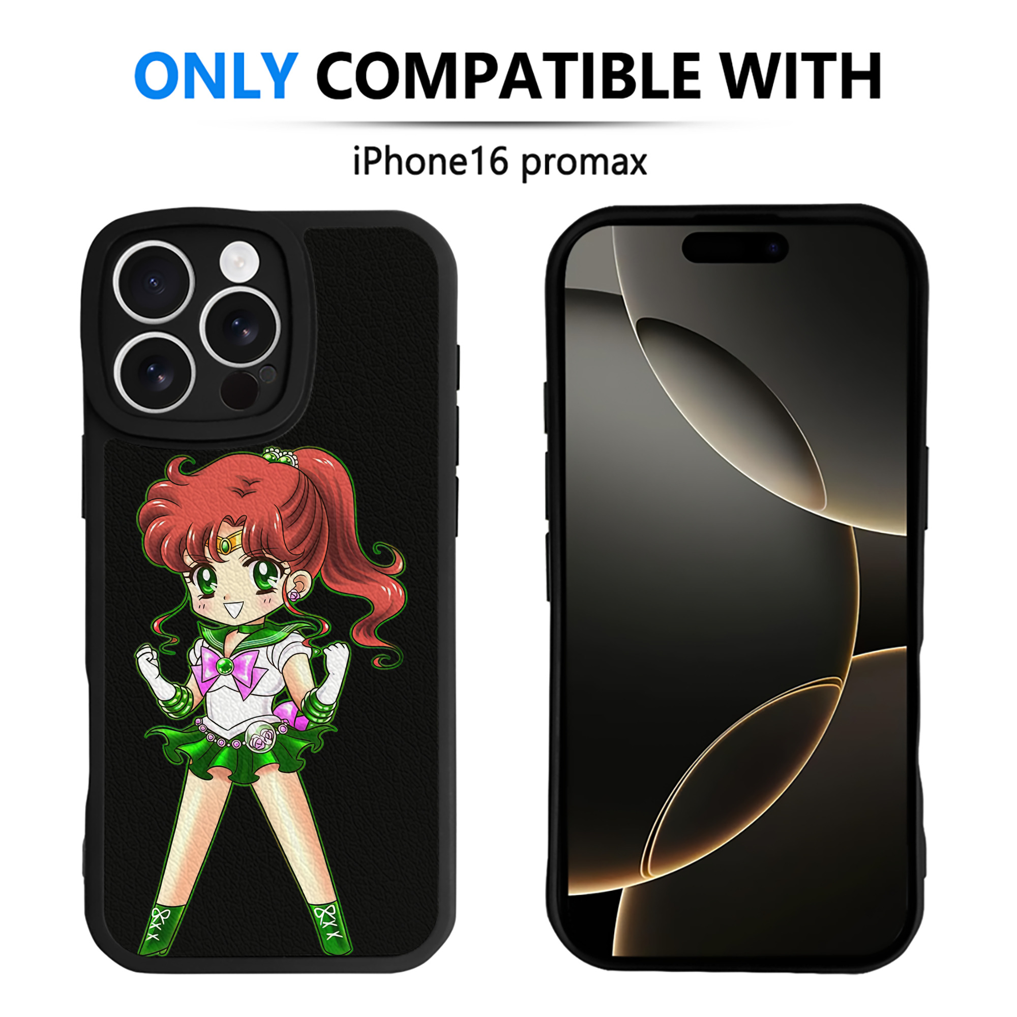 （画像用） 美少女戦士セーラームーン 木野 まこと きの まこと Sailor Moon Kino Makoto （セーラージュピター；Sailor Jupiter） 【iPhone 16シリーズ対応】シリコンスマホケース（レザー調） 材質：シリコン